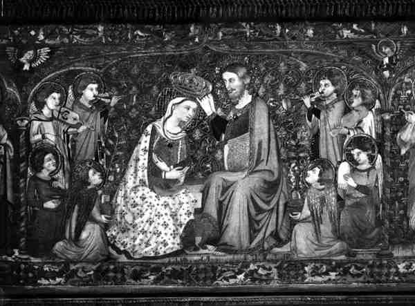Korunovace Panny Marie, čelní oltář od Jacopo Cambi