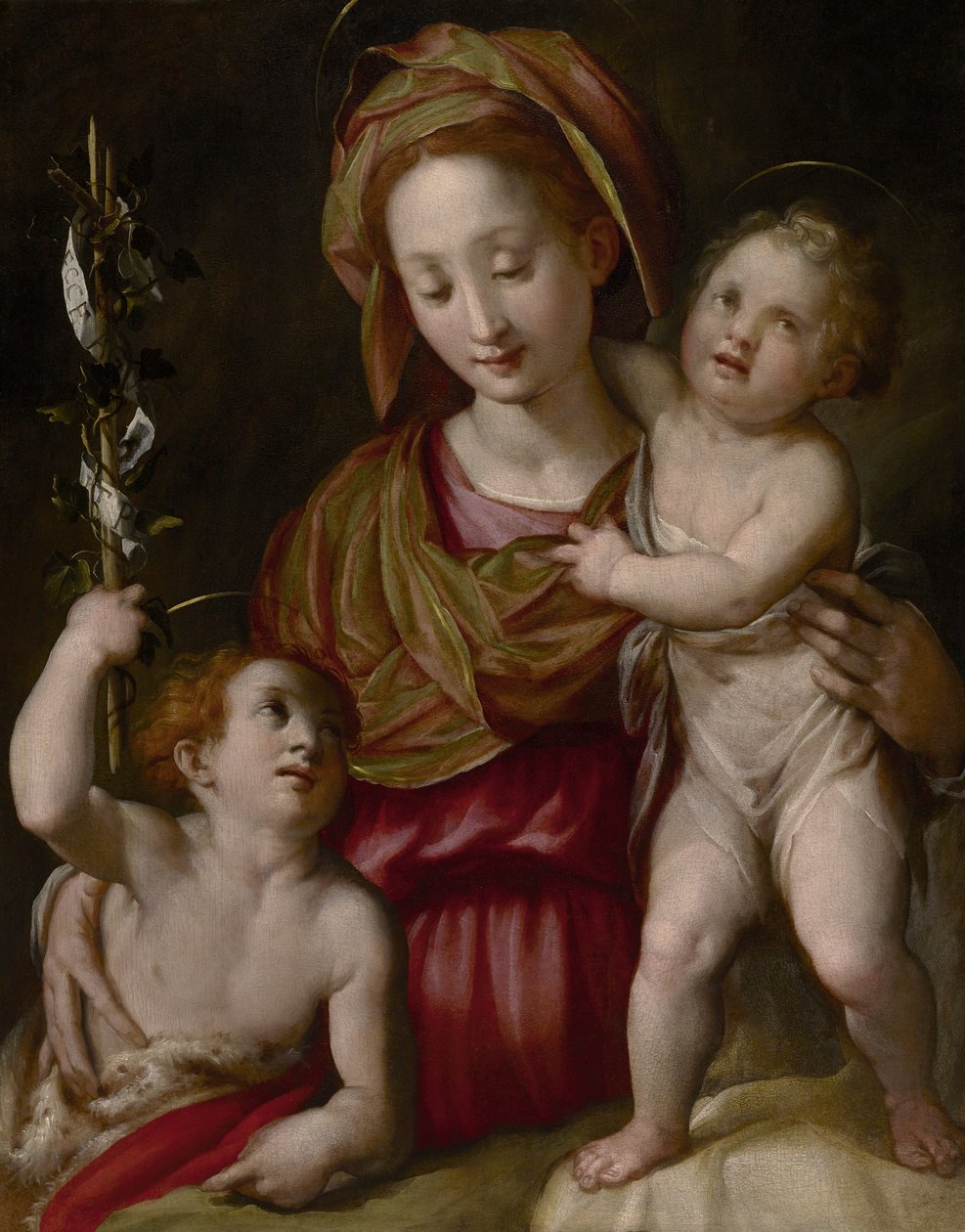 Madona s dítětem s mladým svatým Janem Křtitelem, kolem roku 1575 od Jacopo Chimenti Empoli