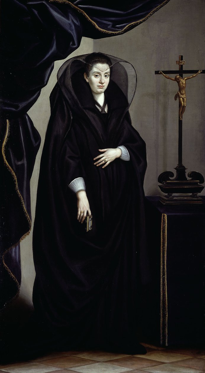 Portrét šlechtičny oděné ve smutku, kolem 1600 (olej na plátně) od Jacopo Chimenti Empoli