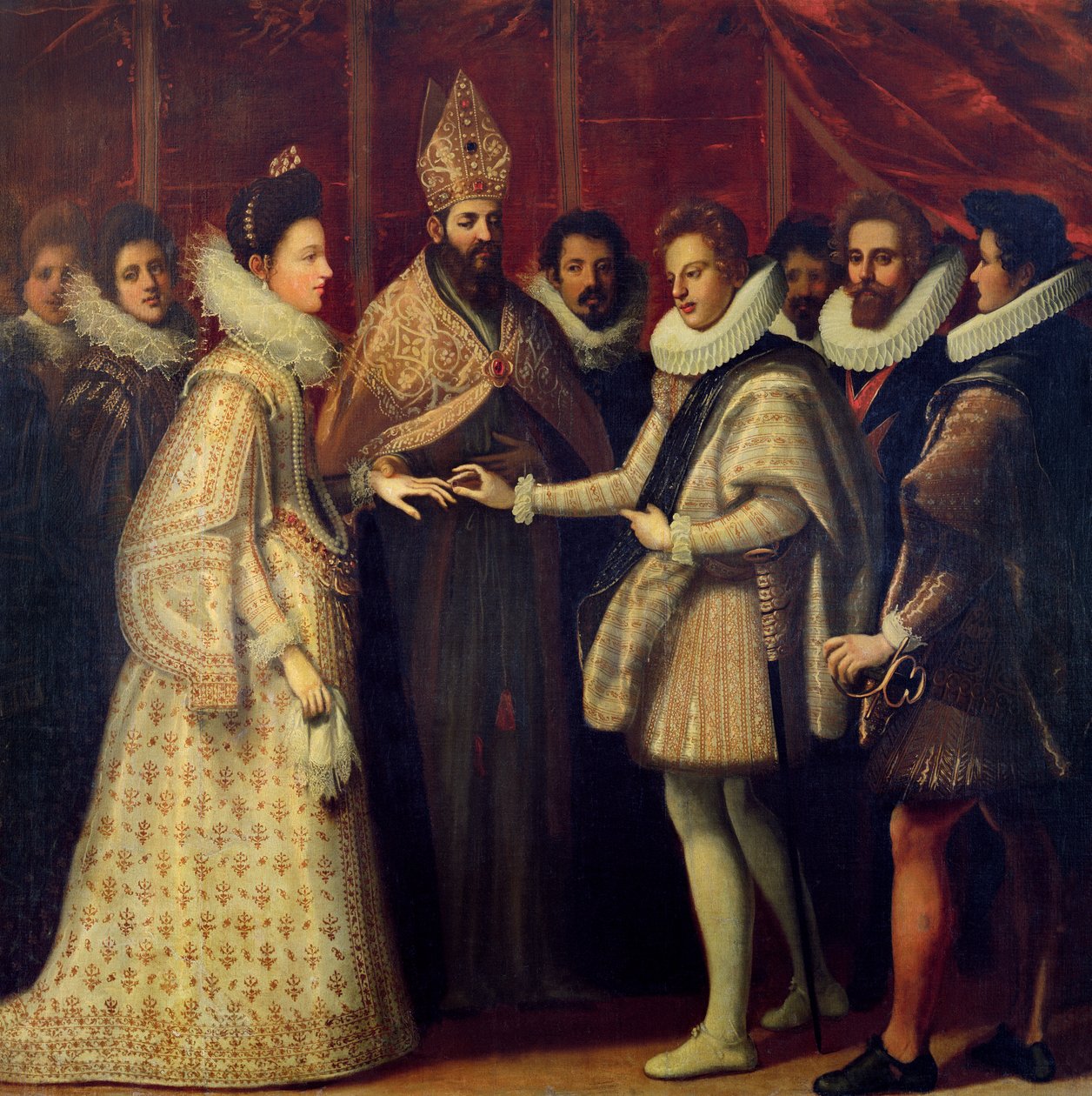Sňatek Kateřiny de Medici (1519-98) a Henriho II (1519-59) 1533 od Jacopo Chimenti Empoli