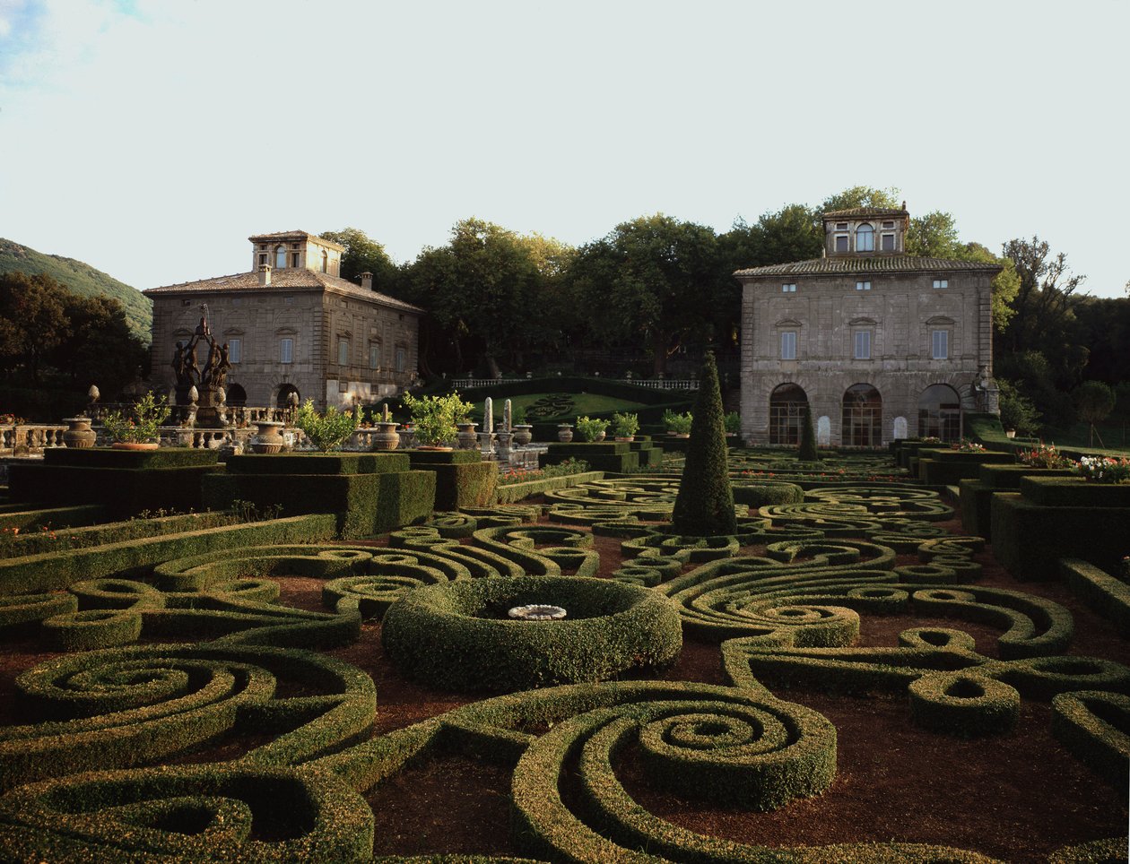 Pohled na Villa Lante od Jacopo Vignola