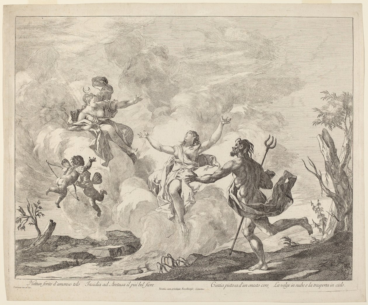 Alfeus a Arethusa od Jacopo Guarana