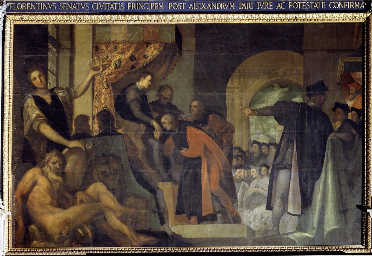 Cosimo I. de Medici jmenoval vévodu senátem Florencie od Jacopo Ligozzi