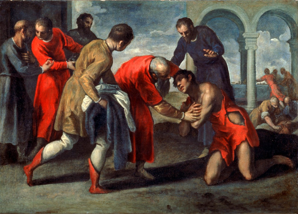 Návrat marnotratného syna po roce 1600. od Jacopo Palma