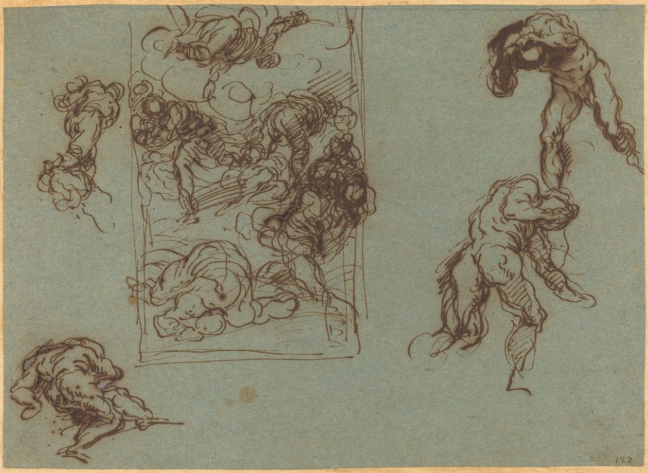 Figurové studie od Jacopo Palma il Giovane