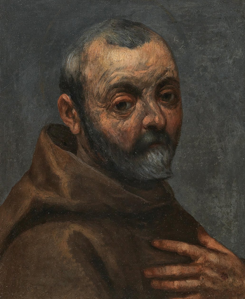 Autoportrét Jako Mnich. od Jacopo Palma il Giovane the Younger