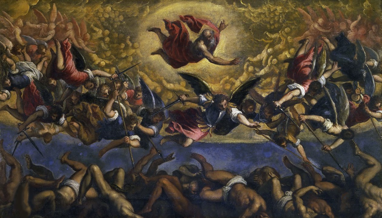Pád rebelských andělů, c. 1615-1620. od Jacopo Palma il Giovane the Younger