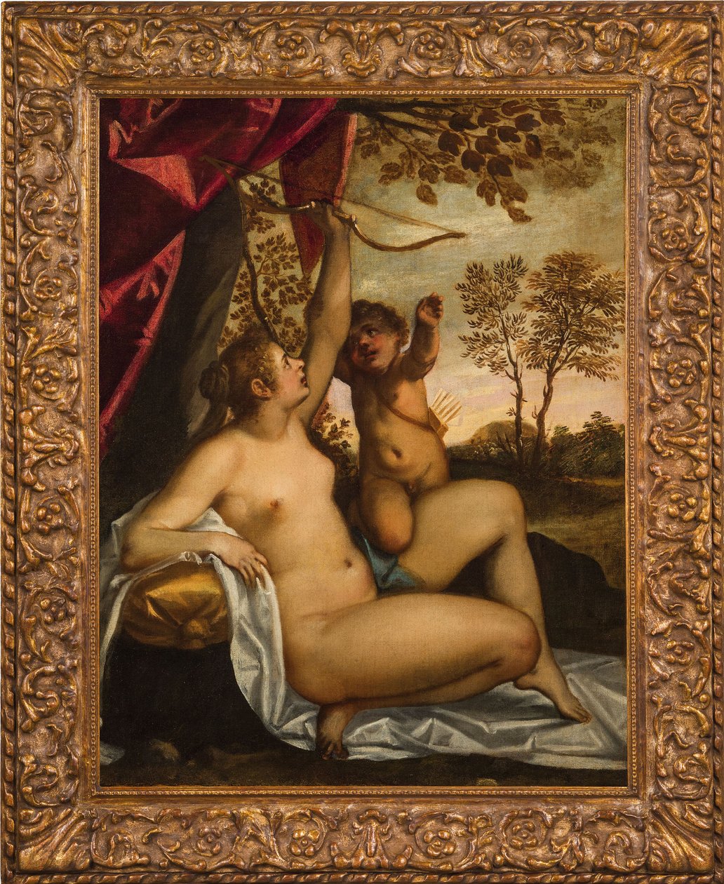 Venuše odzbrojující Amor. od Jacopo Palma il Giovane the Younger