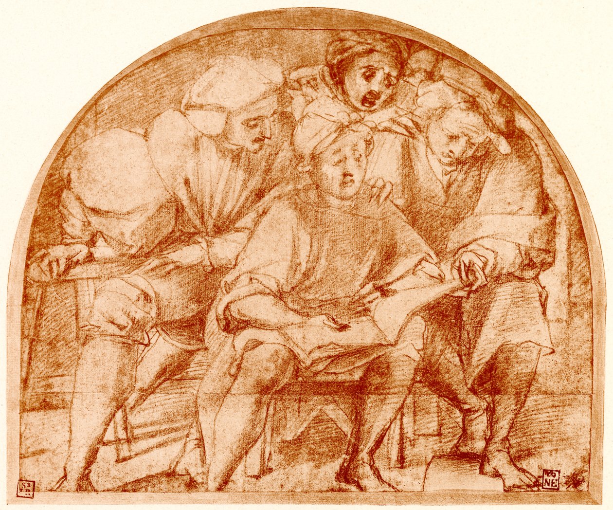 Skupina čtyř zpěváků od Jacopo Pontormo