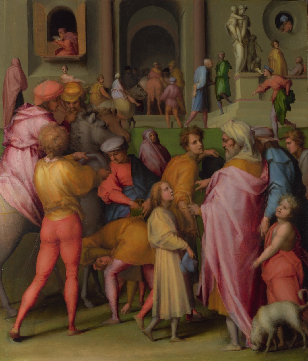 Joseph prodal Potifarovi ze Scény z příběhu o Josefovi, asi 1515 od Jacopo Pontormo
