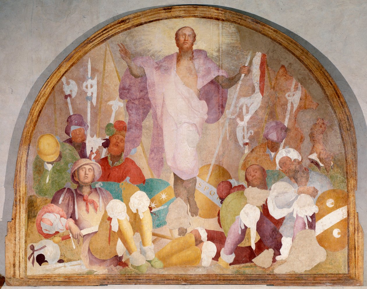 Vzkříšení - Freska od Jacopo Pontormo