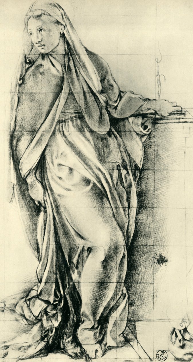 Náčrt Panny Marie pro zvěstování, polovina 16. století, 1943. od Jacopo Pontormo