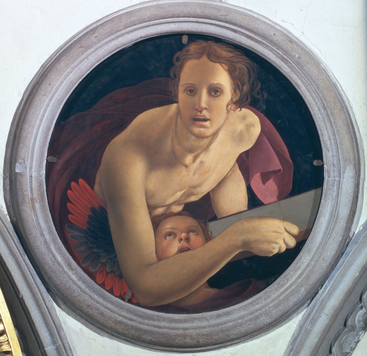 Sv. Matouš, tondo z kupole evangelistů, 1528 (panel) od Jacopo Pontormo