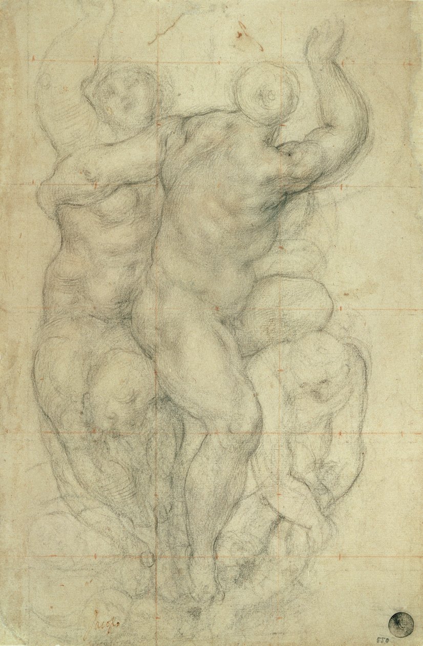 Studie pro skupinu aktů od Jacopo Pontormo