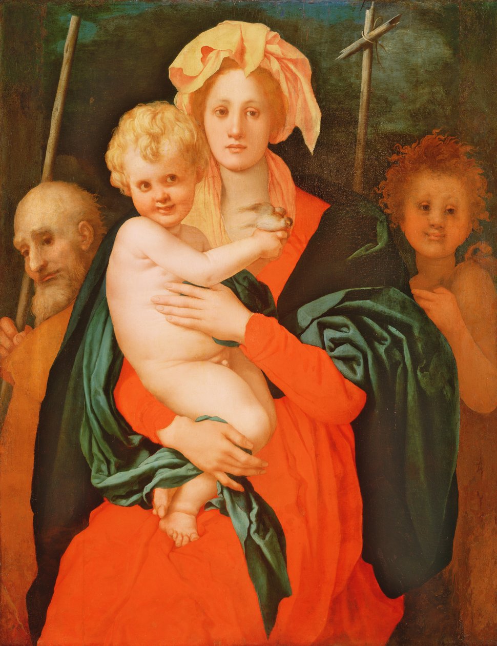 Panna s dítětem se svatým Josefem a Janem Křtitelem od Jacopo Pontormo
