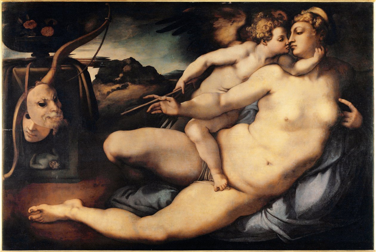 Venuše a Cupid (Venuše a Cupid) Malba Jacopa Carrucciho dit il Pontormo (Pontormo) (1494-1556) 1532-1534 Rozměr 128x197 cm Florencie, Galerie Accademia Itálie od Jacopo Pontormo