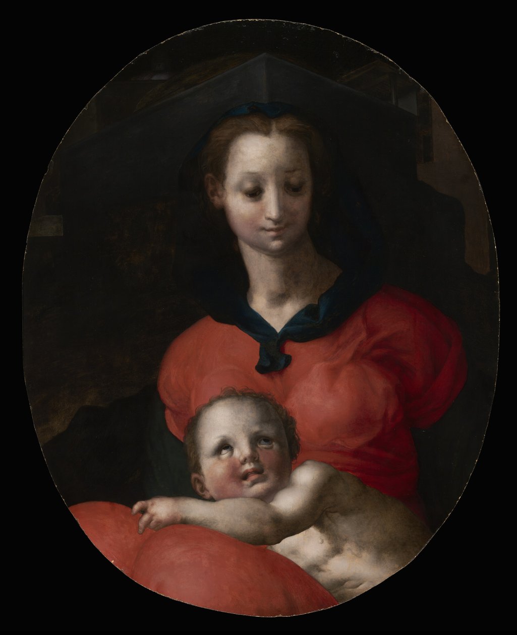 Panna a dítě, známá jako Madonna del Libro, kolem 1545-46 od Jacopo Pontormo