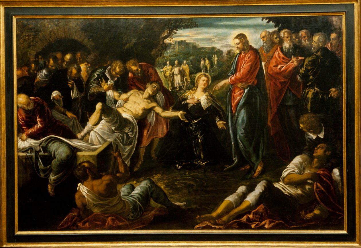 Vzkříšení Lazara od Jacopo Robusti (studio of) Tintoretto