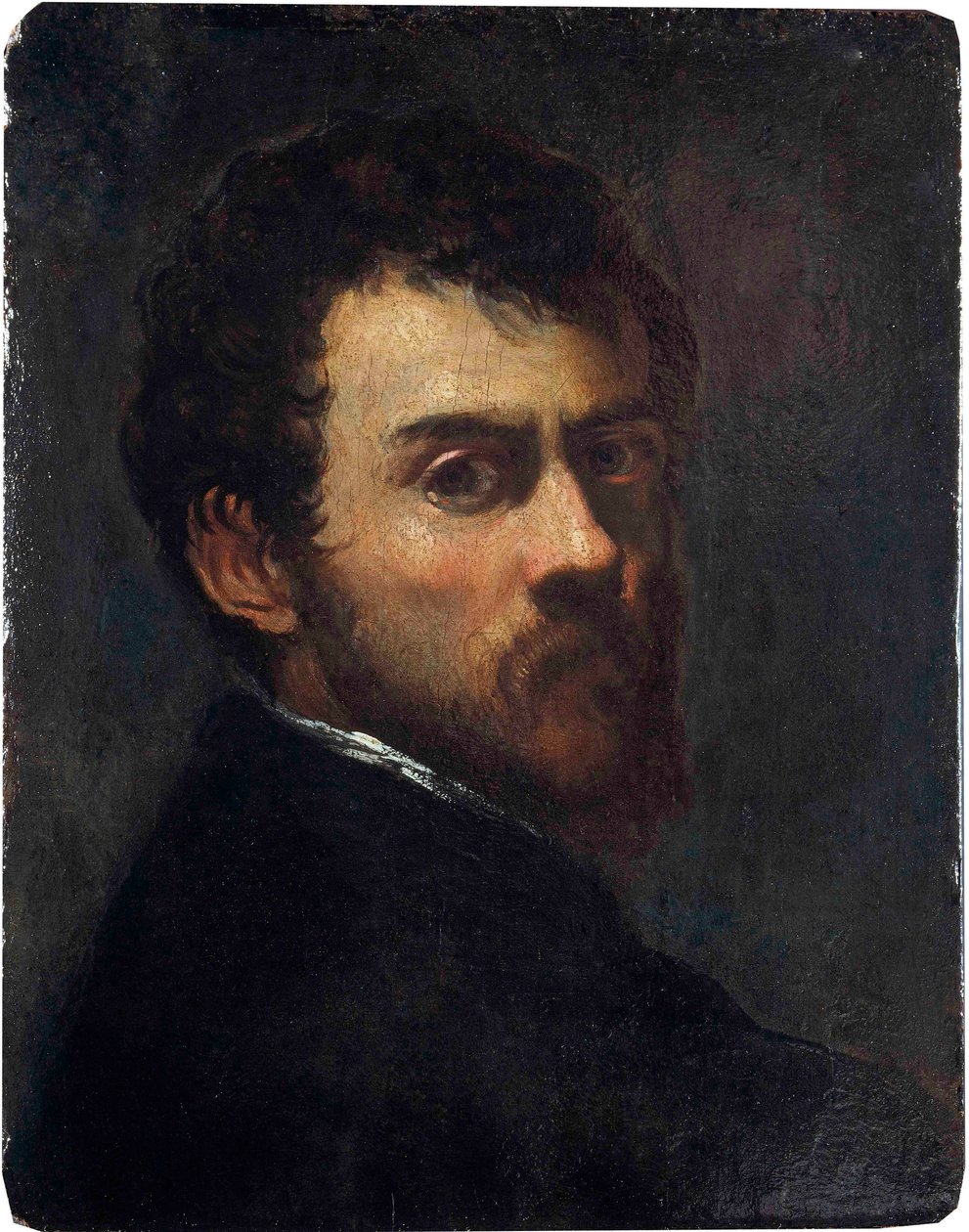 ""Autoportrét jako mladý muž"" (Autoportrét jako mladý muž) Obraz Jacopo Tintoretto řekl Tintoretto (1518-1594) - 1548 - Olej na dřevě Rozměr 45,7x36,8 cm Muzeum Viktorie a Alberta od Jacopo Robusti Tintoretto