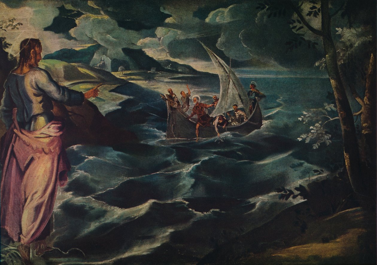 Kristus u Galilejského jezera, c1575-1580. od Jacopo Robusti Tintoretto