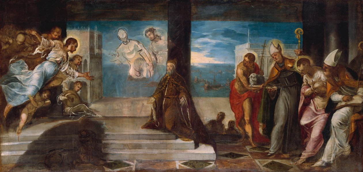 Doge Alvise Mocenigo představený Vykupiteli, kolem roku 1577 od Jacopo Robusti Tintoretto