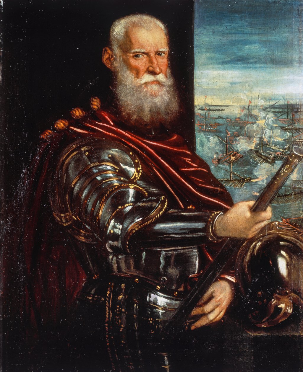 Dóže Sebastiano Venier (asi 1496-1578), vítěz admirála v Lepantu od Jacopo Robusti Tintoretto