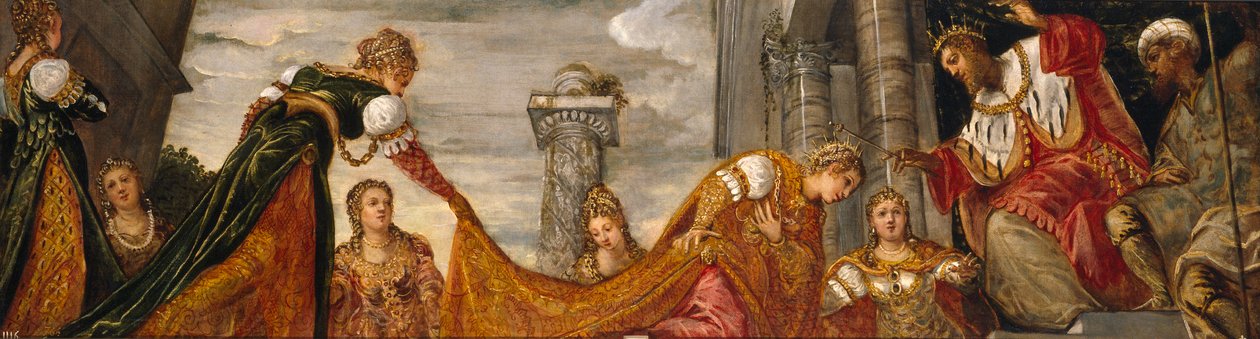 Ester před Ahasverem, 1552-55 od Jacopo Robusti Tintoretto