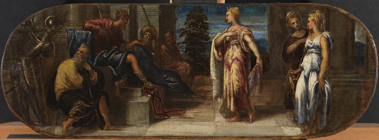 Ester a Ahasver nebo Šalomoun a královna ze Sáby, 1545 od Jacopo Robusti Tintoretto