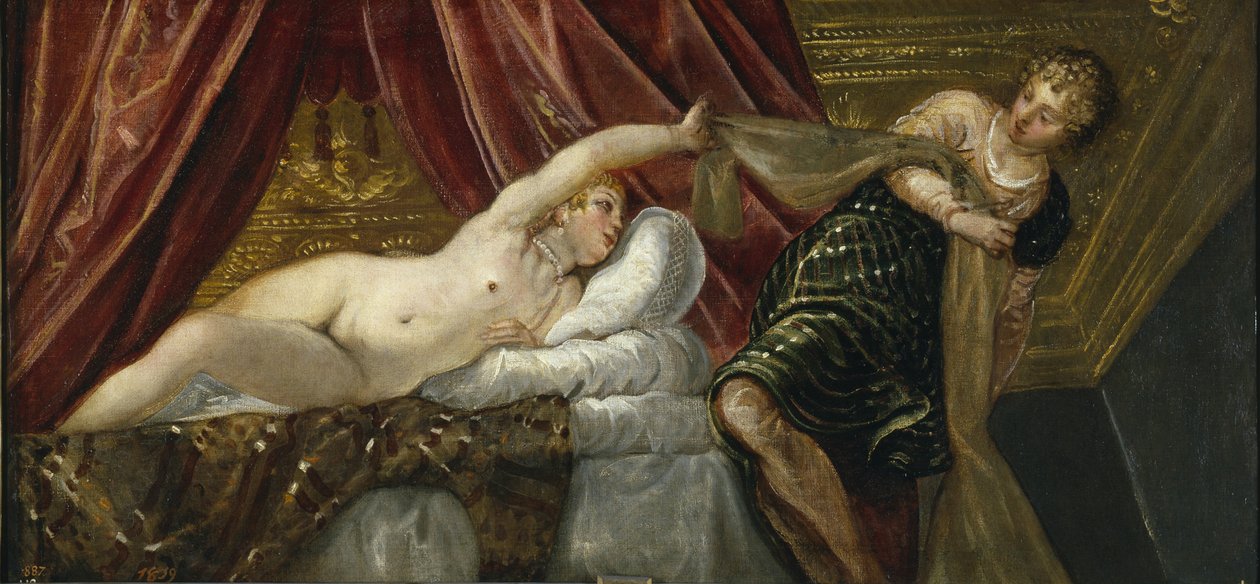 Josefa a Potifarova žena od Jacopo Robusti Tintoretto