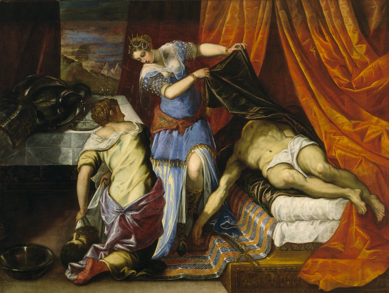 Judith a Holofernes, kolem roku 1577 (olej na plátně) od Jacopo Robusti Tintoretto