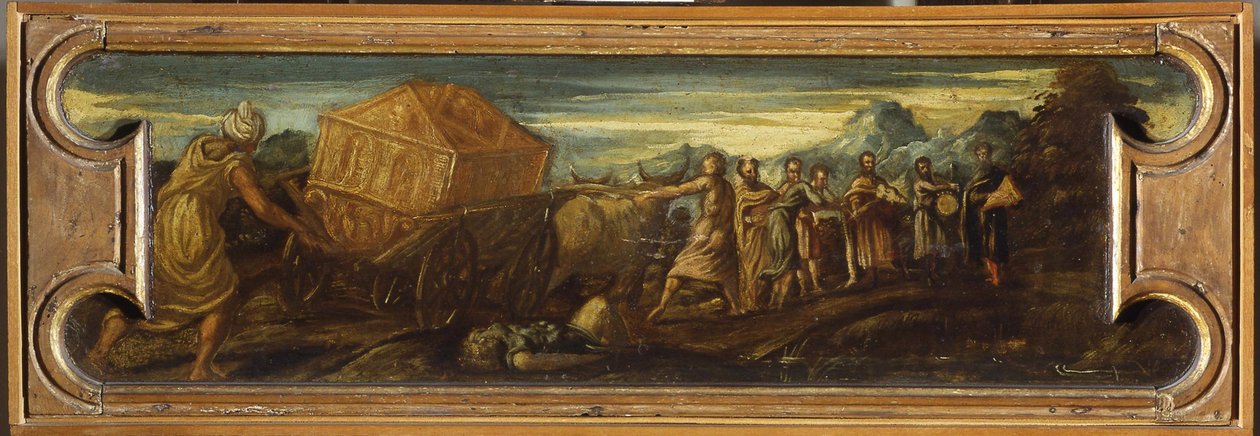 Král David nesoucí archu smlouvy do Jeruzaléma. od Jacopo Robusti Tintoretto