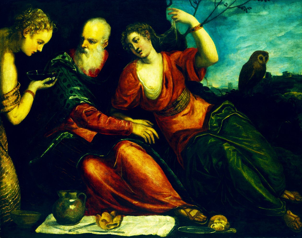 Lot a jeho dcery od Jacopo Robusti Tintoretto