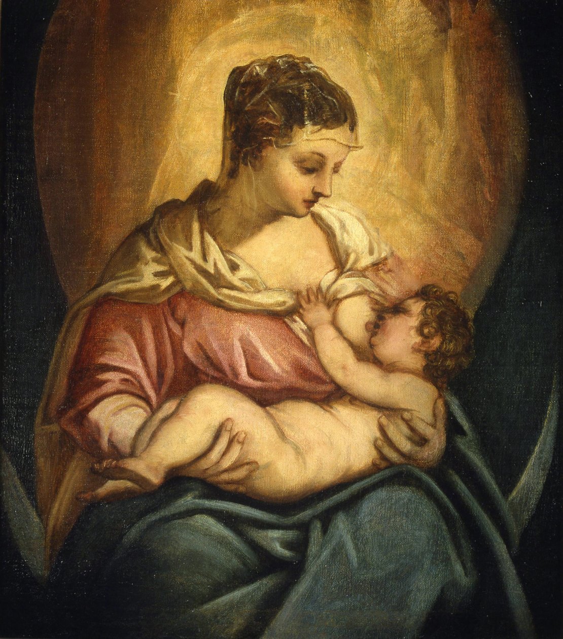 Kojící Madonnu. od Jacopo Robusti Tintoretto