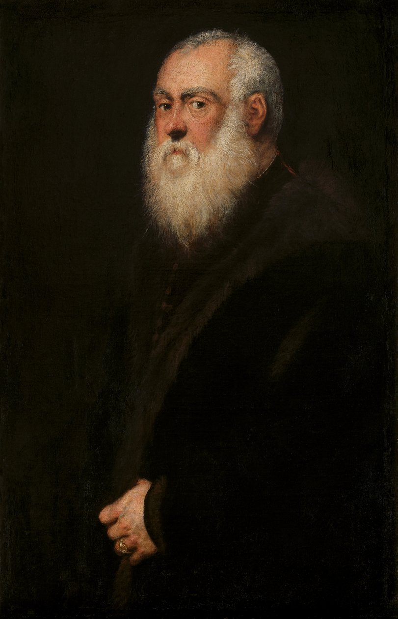 Muž s bílým plnovousem, c. 1570 od Jacopo Robusti Tintoretto