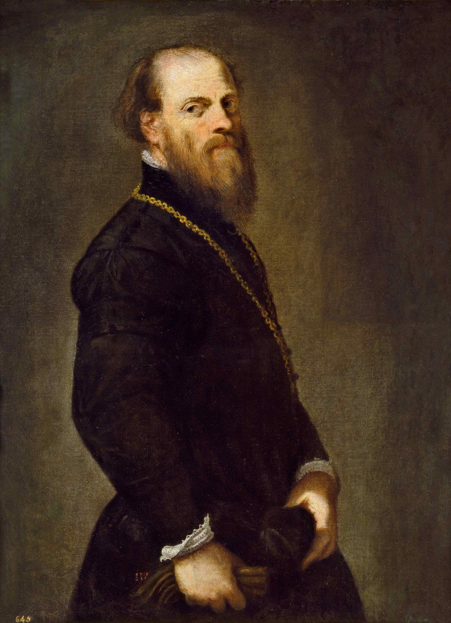 Muž se zlatým řetězem, cca 1555. od Jacopo Robusti Tintoretto