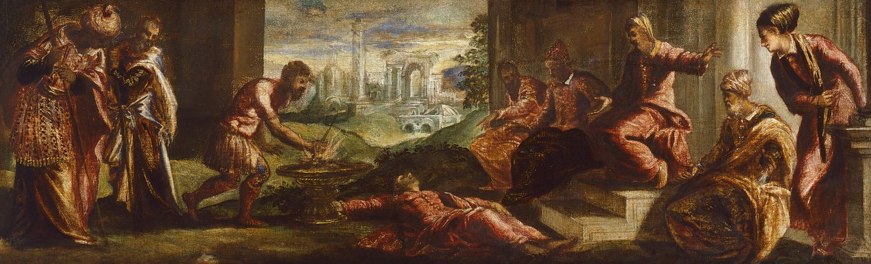 Mucius Scaevola od Jacopo Robusti Tintoretto