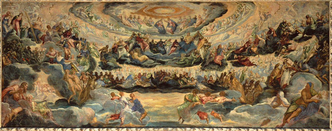 Ráj, skica pro Sala del Maggior Consiglio ... od Jacopo Robusti Tintoretto