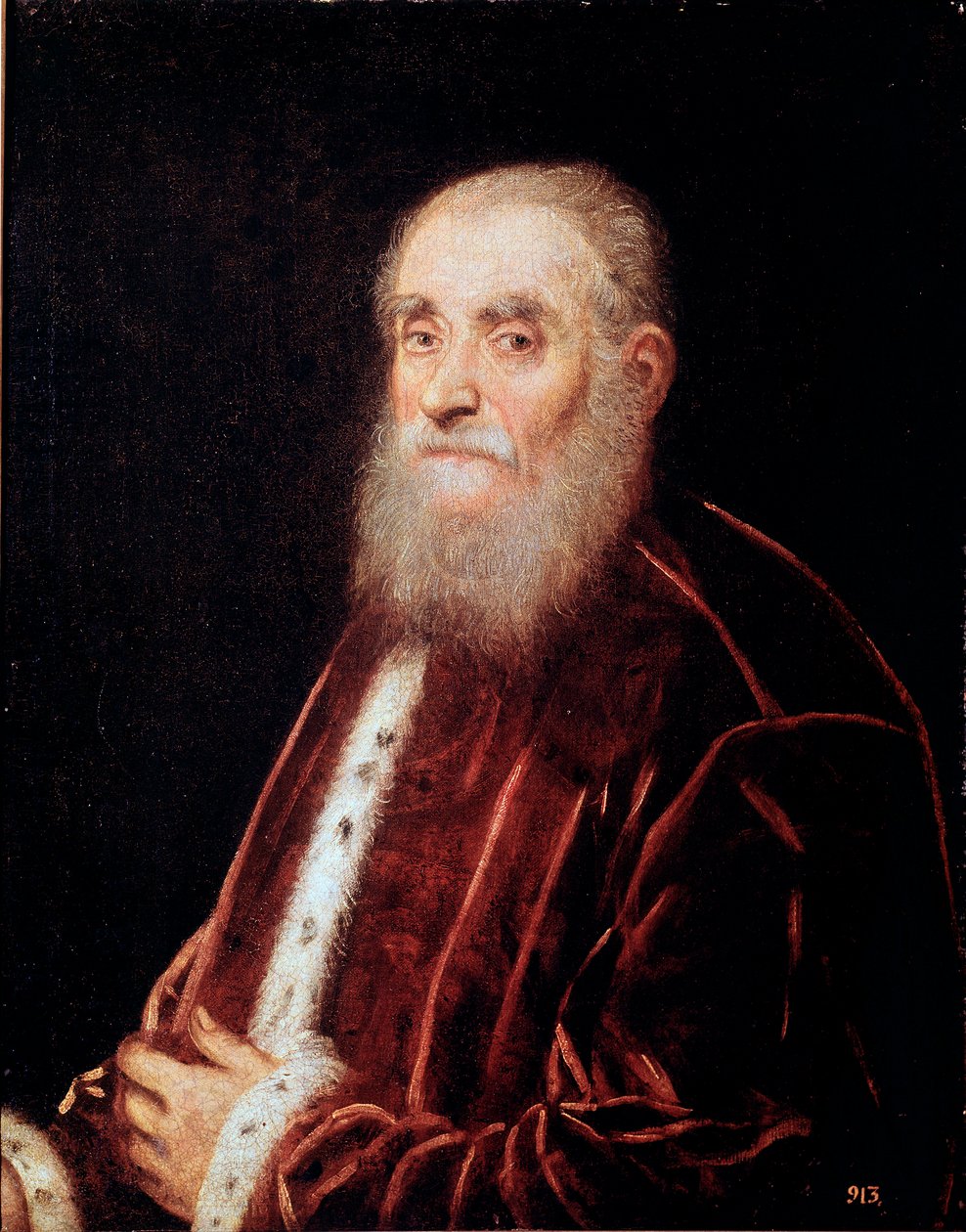 Portrét benátského senátora Obraz od Jacopa Robusti dit Tintoretto od Jacopo Robusti Tintoretto