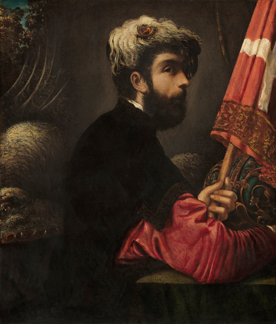 Portrét muže jako Saint George, 1540-50 od Jacopo Robusti Tintoretto