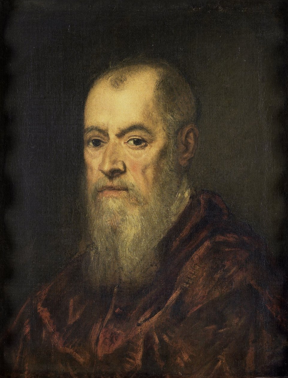 Portrét muže s červeným pláštěm, 1555-80 od Jacopo Robusti Tintoretto