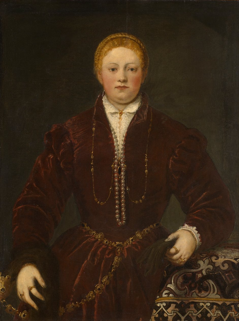Portrét mladé dámy, cca 1555. od Jacopo Robusti Tintoretto