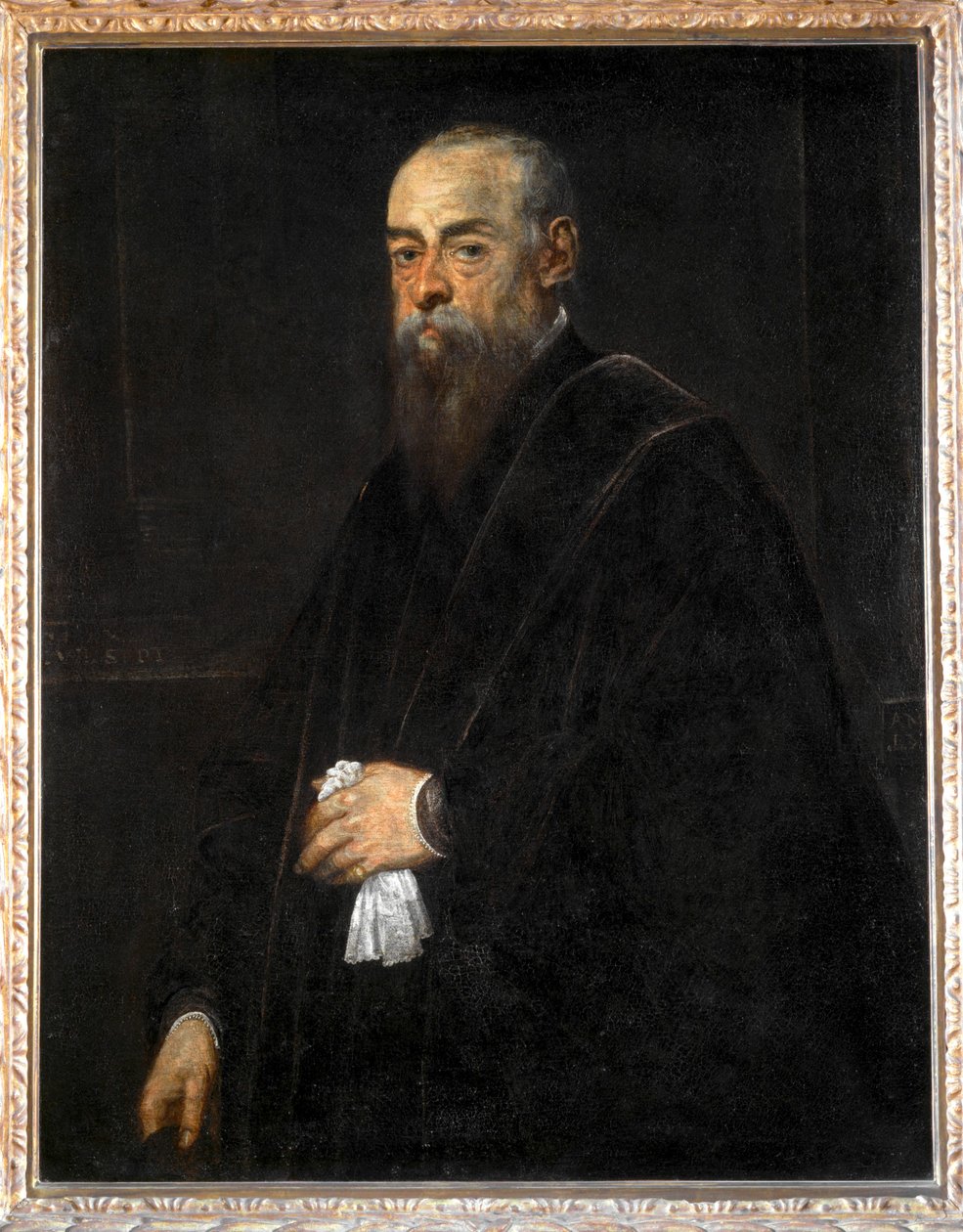Portrét starého muže s kapesníkem v ruce ... od Jacopo Robusti Tintoretto