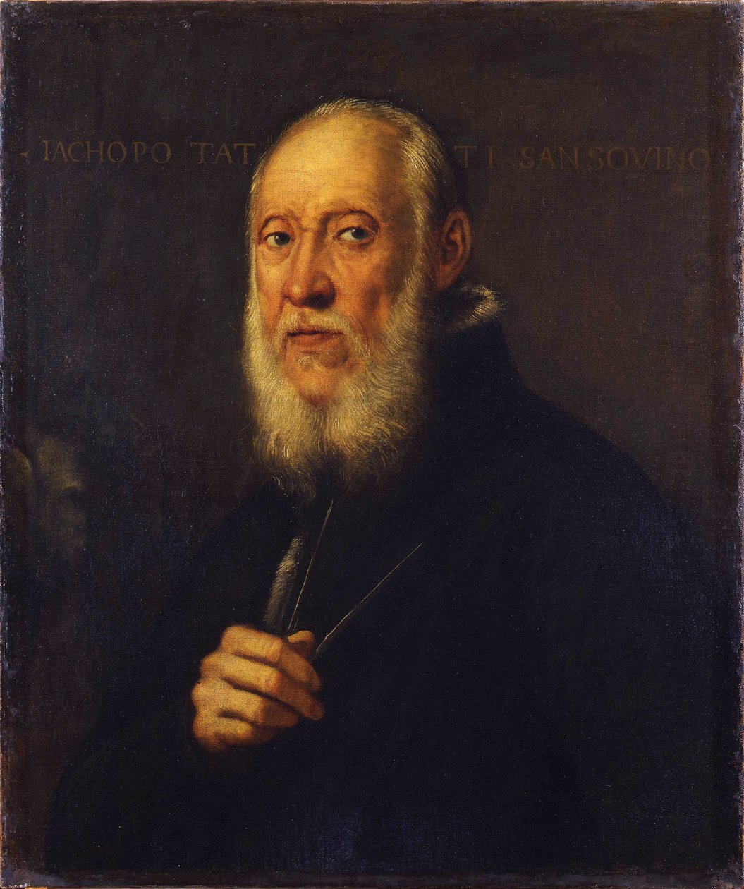 Portrét sochaře Jacopa Sansovino 1486-1570 od Jacopo Robusti Tintoretto