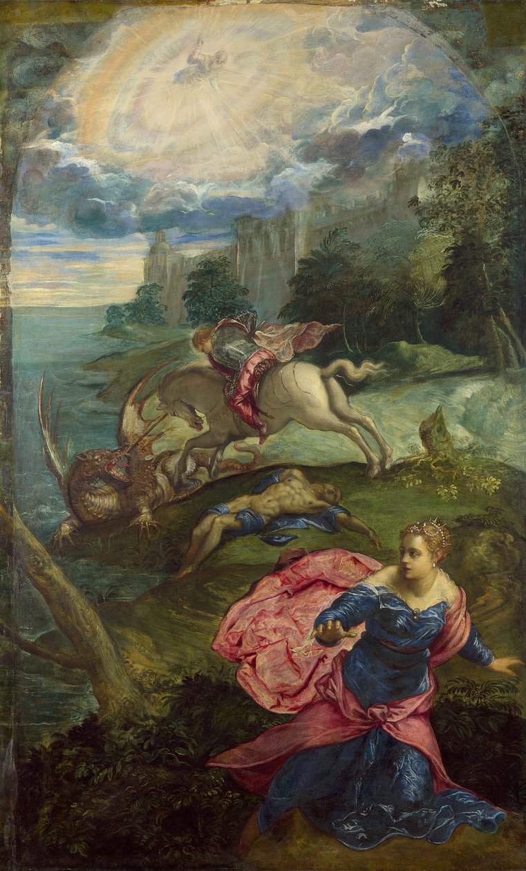 Svatý Jiří a drak, asi 1555 od Jacopo Robusti Tintoretto