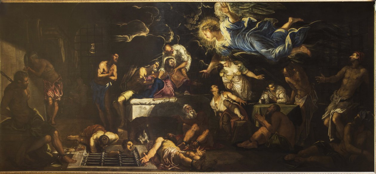 Saint Rochh ve vězení navštívený andělem, 1567. od Jacopo Robusti Tintoretto