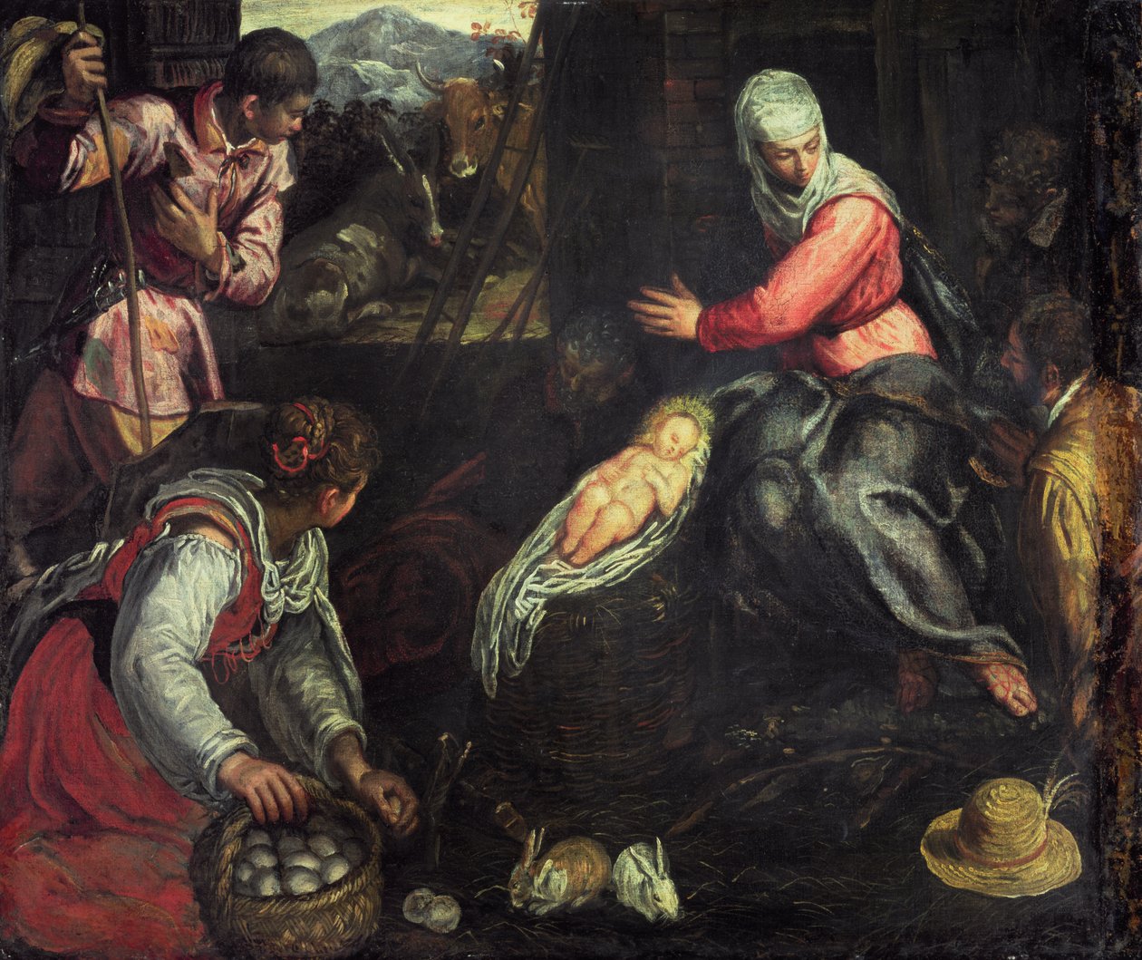 Klanění pastýřů, kolem roku 1578 od Jacopo Robusti Tintoretto
