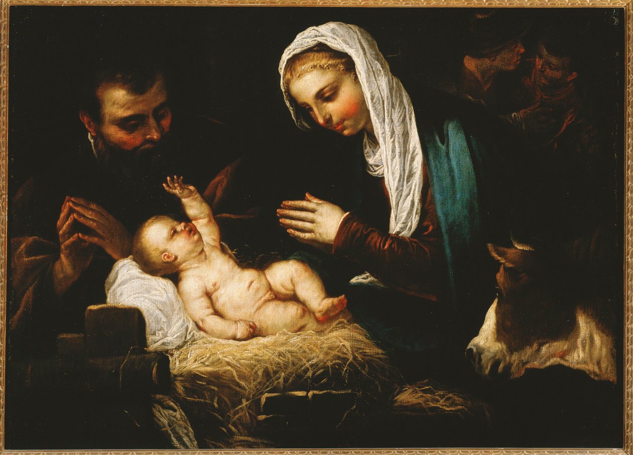 Svatá rodina ... (malba na plátně) od Jacopo Robusti Tintoretto