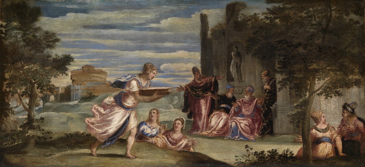 Ordeal of Tuccia, kolem roku 1555 (olej na plátně) od Jacopo Robusti Tintoretto