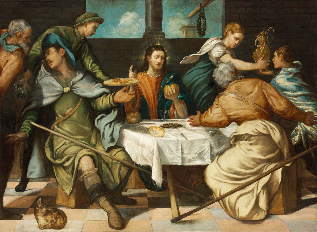 Večeře v Emauzích od Jacopo Robusti Tintoretto