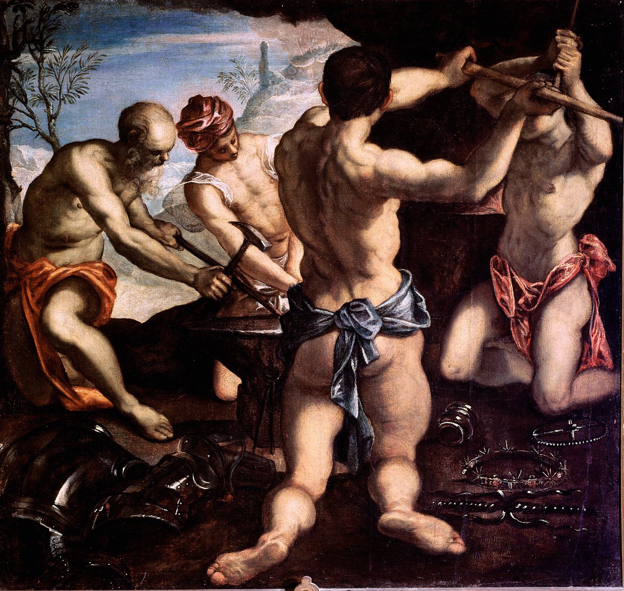 Kovárna Vulcan Painting od Jacopo Robusti dit il Tintoretto od Jacopo Robusti Tintoretto